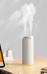 부모님의 마른 기침 치유를 위해서 적정 습도를 위한 가습기 화면