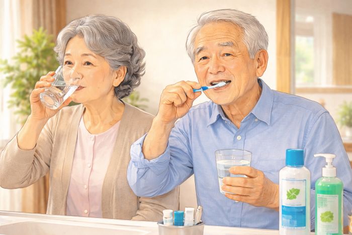 부모님 입냄새 원인 3가지 예방을 위해 충분한 수분을 섭취하고 구강 청결을 관리하는 어르신